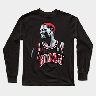 Dennis Rodman Bulls Long Sleeve T-Shirt